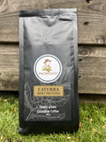 Pacho and Co Caturra Honey Processed 250g coffee pouch with gold label